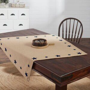 Country  Star burlap Table Square - 40 inch
